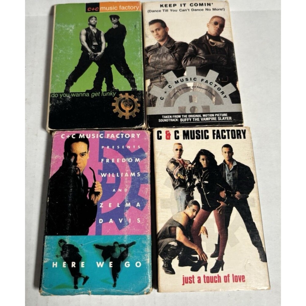 C+C  Music Factory  Lot Of 4  Cassette Singles.   Columbia Records 1990s.